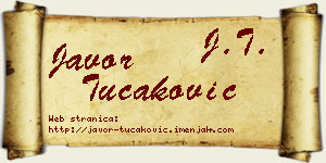 Javor Tucaković vizit kartica